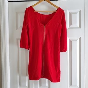 Red Dress with zipper down back
